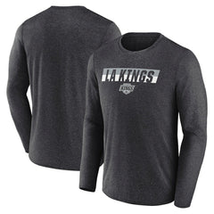 Los Angeles Kings Fanatics Transition Long Sleeve T-Shirt - Heather Charcoal - NHL 201191096