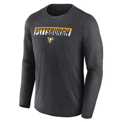 Pittsburgh Penguins Fanatics Transition Long Sleeve T-Shirt - Heather Charcoal - NHL 201191100