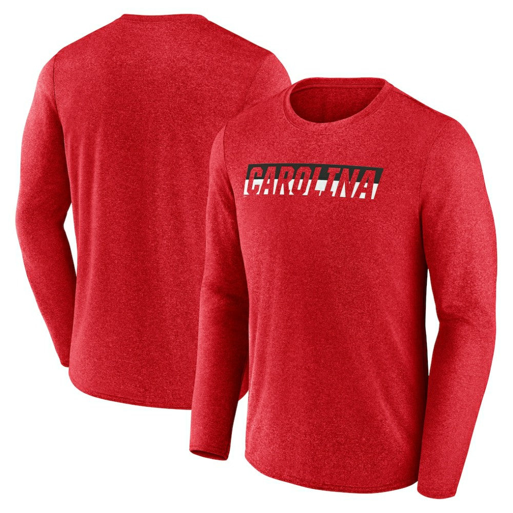 Carolina Hurricanes Fanatics Transition Long Sleeve T-Shirt - Heather Red - NHL 201191104