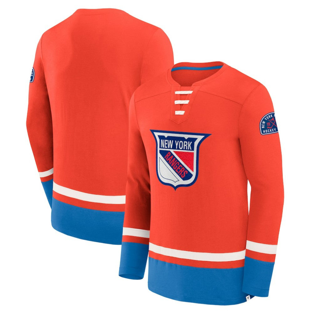 New York Rangers Fanatics Vintage High Point Long Sleeve T-Shirt - Blue - NHL 201191188