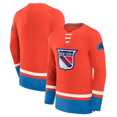 New York Rangers Fanatics Vintage High Point Long Sleeve T-Shirt - Blue - NHL 201191188