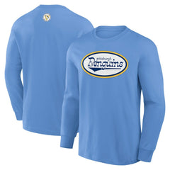 Pittsburgh Penguins Fanatics Vintage Rewind Long Sleeve T-Shirt - Light Blue - NHL 201191211