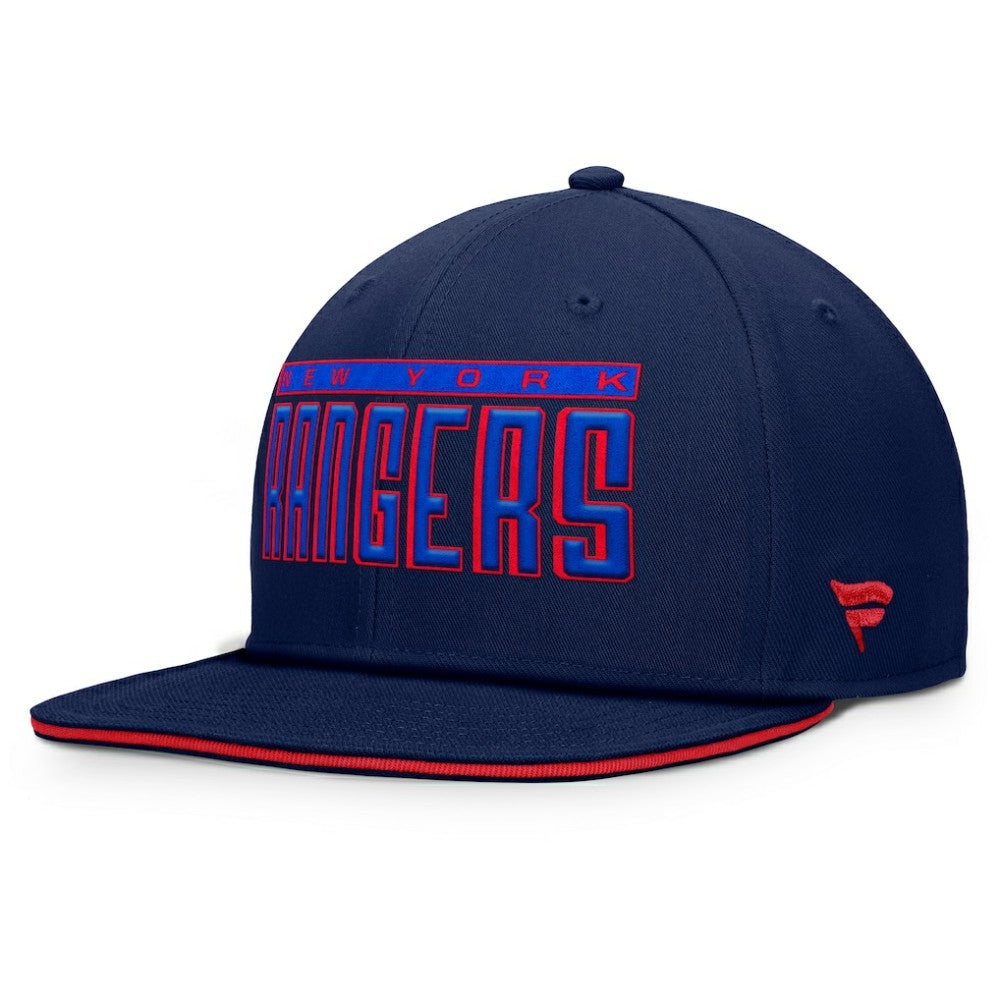 New York Rangers Fanatics Fundamental Gino Stack Snapback Hat - Blue - NHL 201193220