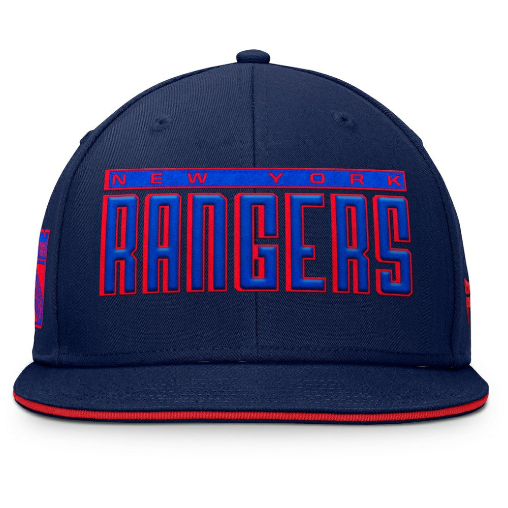 New York Rangers Fanatics Fundamental Gino Stack Snapback Hat - Blue - NHL 201193220