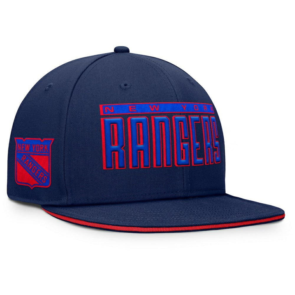 New York Rangers Fanatics Fundamental Gino Stack Snapback Hat - Blue - NHL 201193220