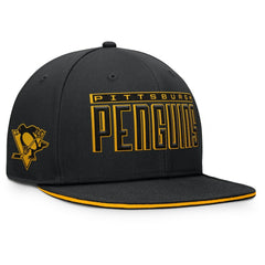 Pittsburgh Penguins Fanatics Fundamental Gino Stack Snapback Hat - Black - NHL 201193222