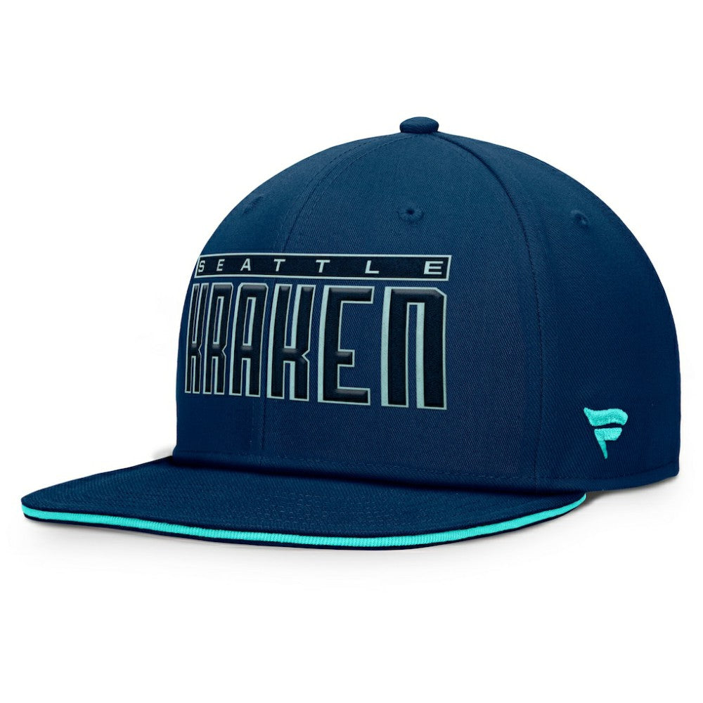 Seattle Kraken Fanatics Fundamental Gino Stack Snapback Hat - Navy - NHL 201193225