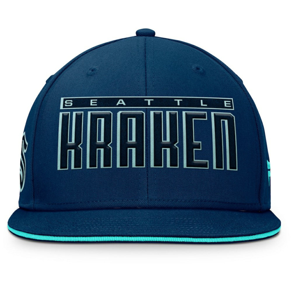 Seattle Kraken Fanatics Fundamental Gino Stack Snapback Hat - Navy - NHL 201193225