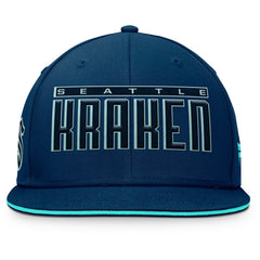 Seattle Kraken Fanatics Fundamental Gino Stack Snapback Hat - Navy - NHL 201193225