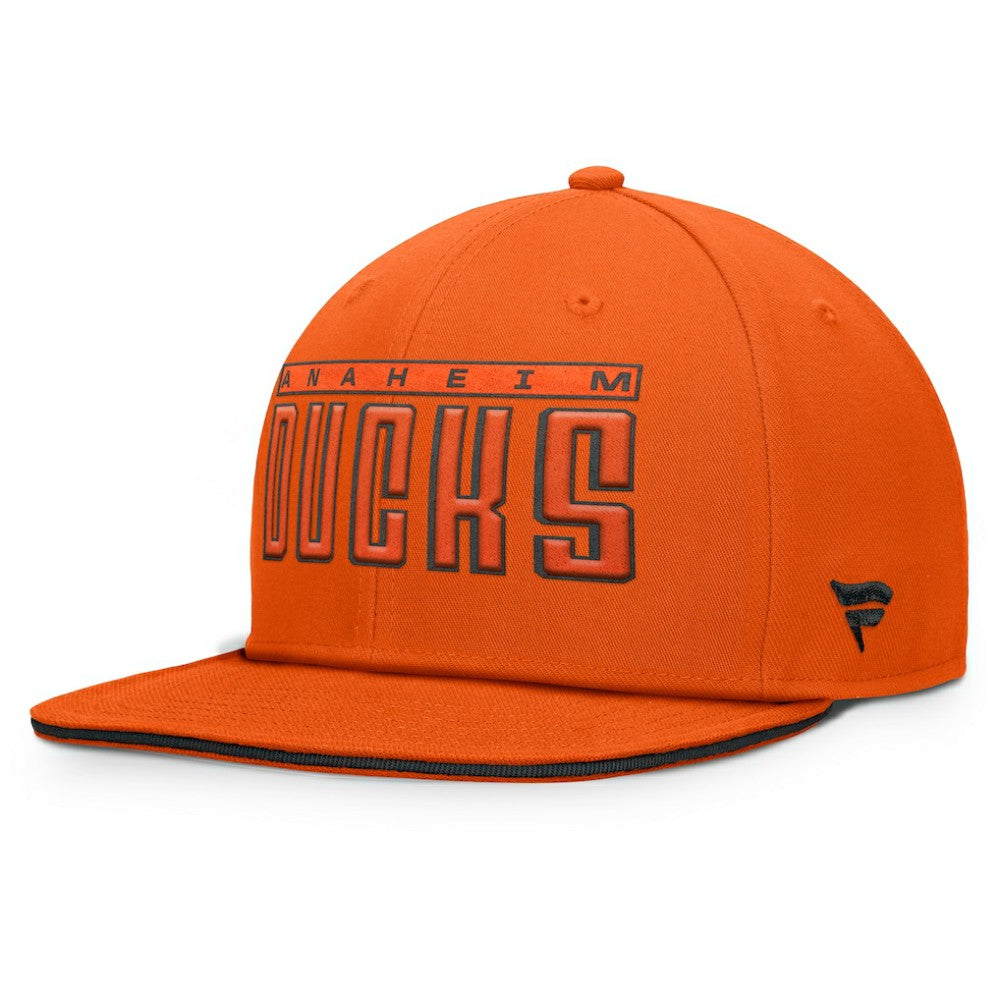 Anaheim Ducks Fanatics Fundamental Gino Stack Snapback Hat - Black - NHL 201193232