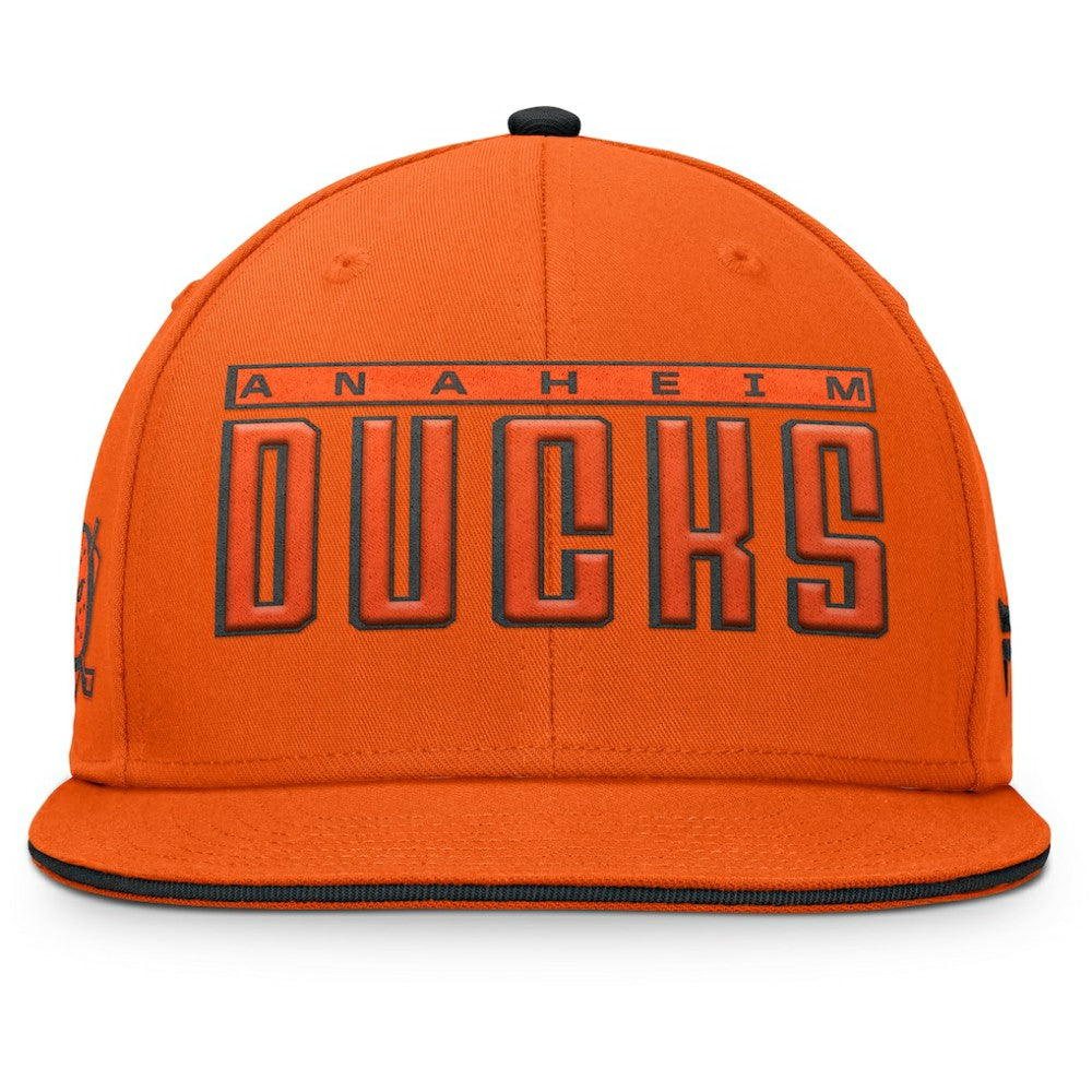 Anaheim Ducks Fanatics Fundamental Gino Stack Snapback Hat - Black - NHL 201193232