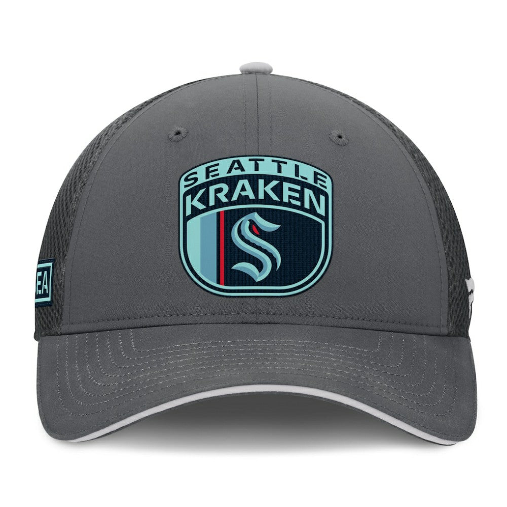 Seattle Kraken Fanatics Authentic Pro Home Ice Trucker Adjustable Hat - Gray - NHL 201193315