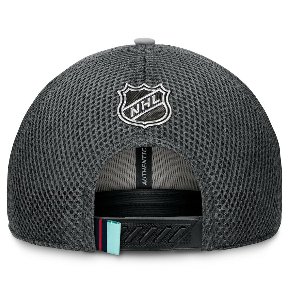 Seattle Kraken Fanatics Authentic Pro Home Ice Trucker Adjustable Hat - Gray - NHL 201193315
