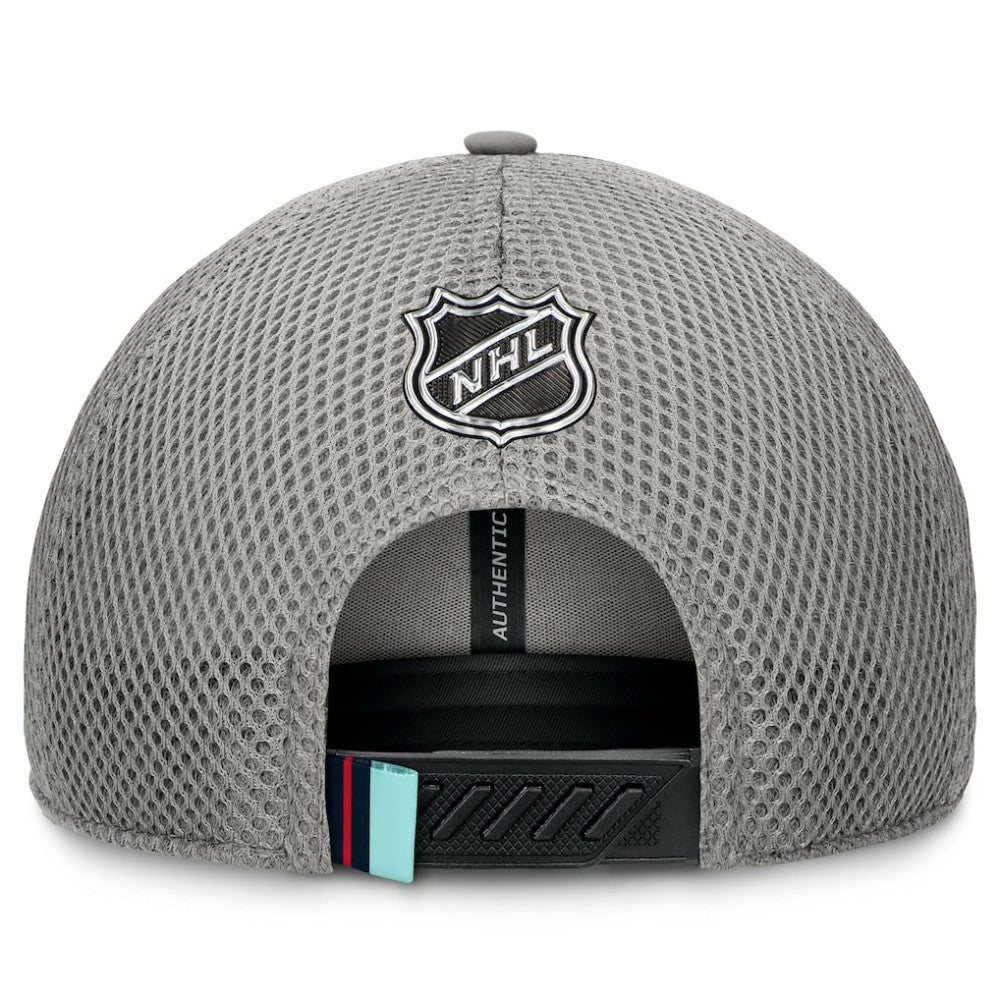 Seattle Kraken Fanatics Authentic Pro Home Ice Trucker Adjustable Hat - Gray - NHL 201193315