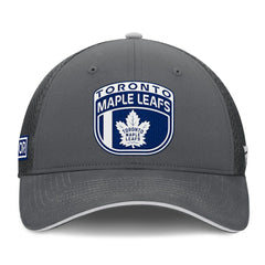 Toronto Maple Leafs Fanatics Authentic Pro Home Ice Trucker Adjustable Hat - Gray - NHL 201193320