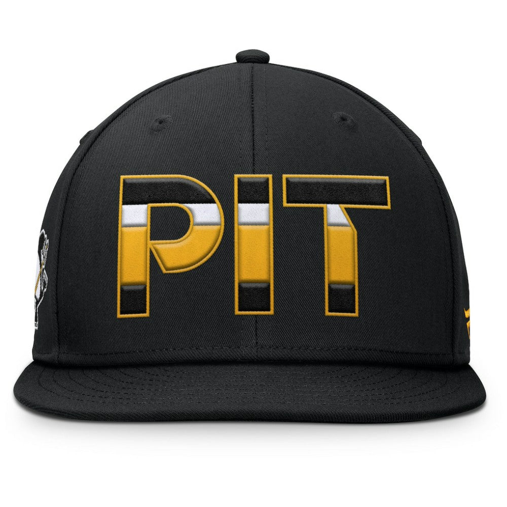Pittsburgh Penguins Fanatics Authentic Pro Alternate Jersey Snapback Hat - Black - NHL 201193348