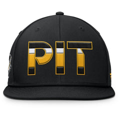 Pittsburgh Penguins Fanatics Authentic Pro Alternate Jersey Snapback Hat - Black - NHL 201193348
