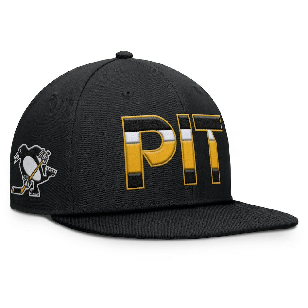 Pittsburgh Penguins Fanatics Authentic Pro Alternate Jersey Snapback Hat - Black - NHL 201193348