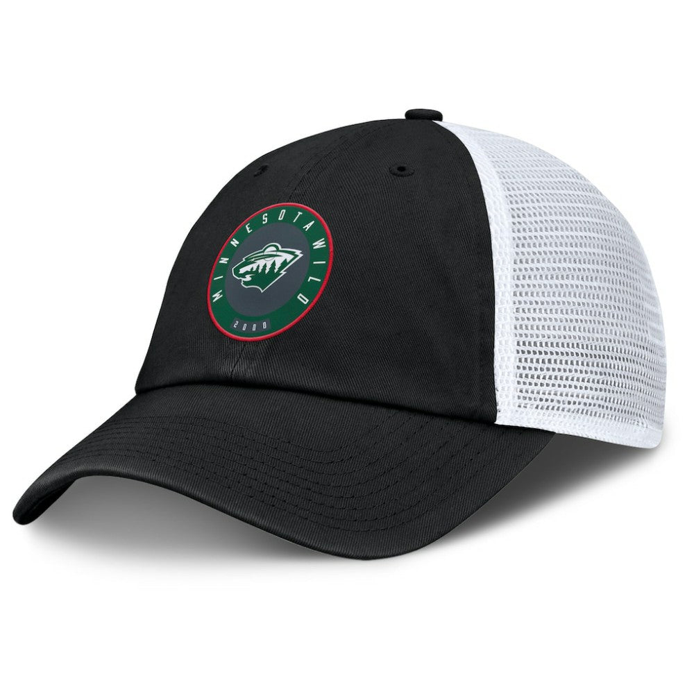 Minnesota Wild Fanatics Averie Trucker Adjustable Hat - Black/Gray - NHL 201193364