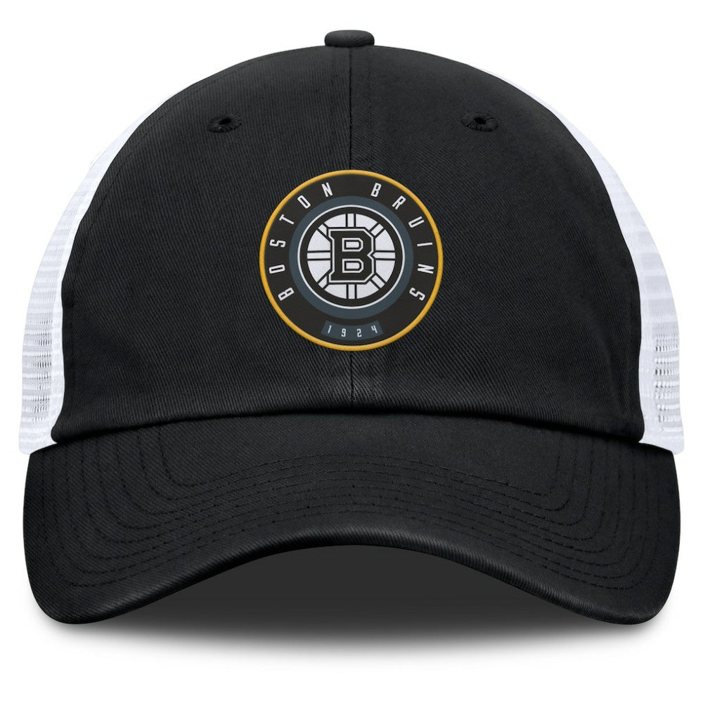 Boston Bruins Fanatics Averie Trucker Adjustable Hat - Black/White - NHL 201193367