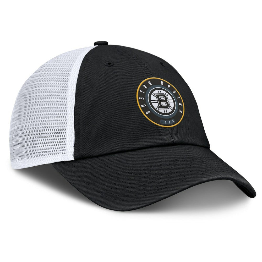 Boston Bruins Fanatics Averie Trucker Adjustable Hat - Black/White - NHL 201193367