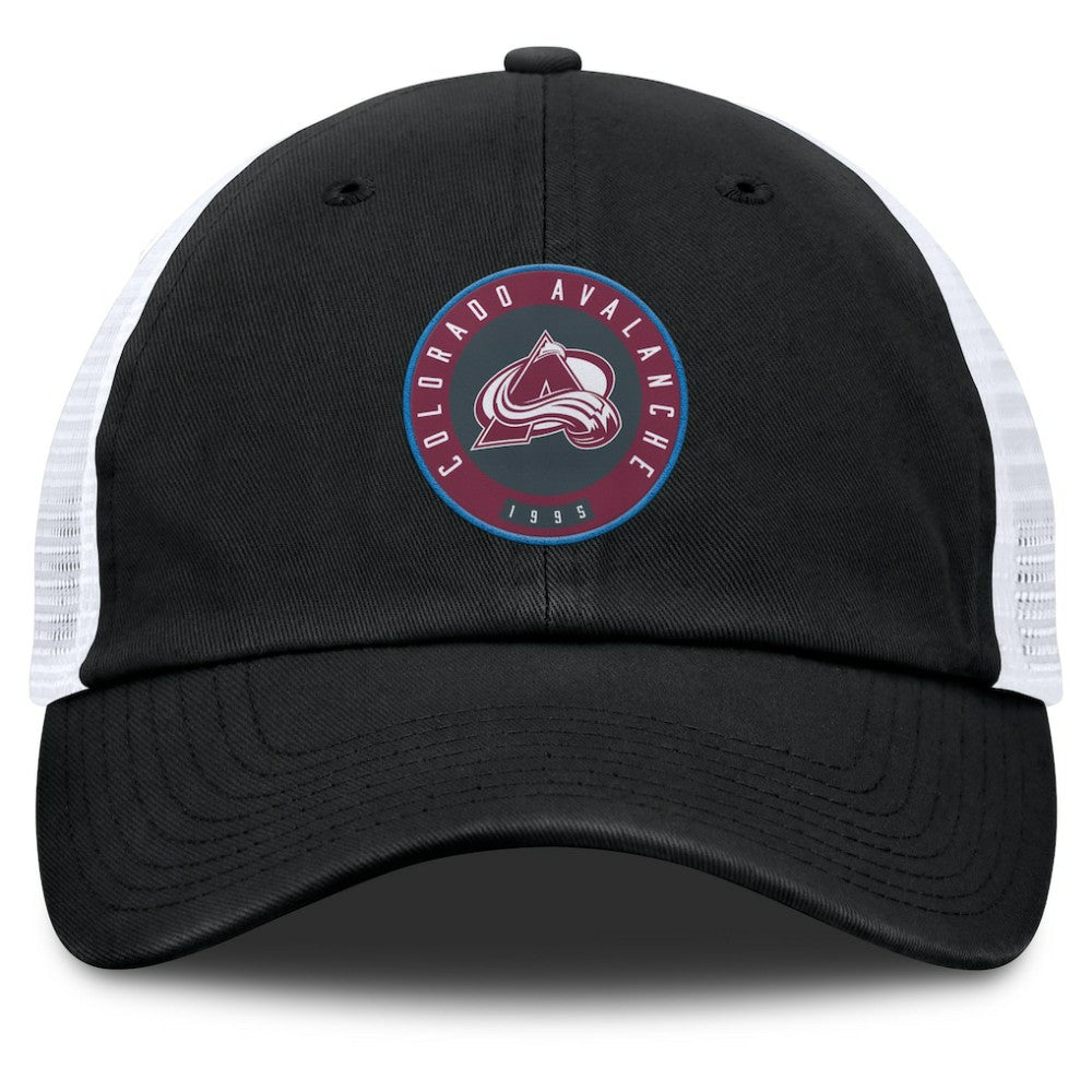 Colorado Avalanche Fanatics Averie Trucker Adjustable Hat - Black/White - NHL 201193372