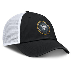 Pittsburgh Penguins Fanatics Averie Trucker Adjustable Hat - Black/White - NHL 201193379