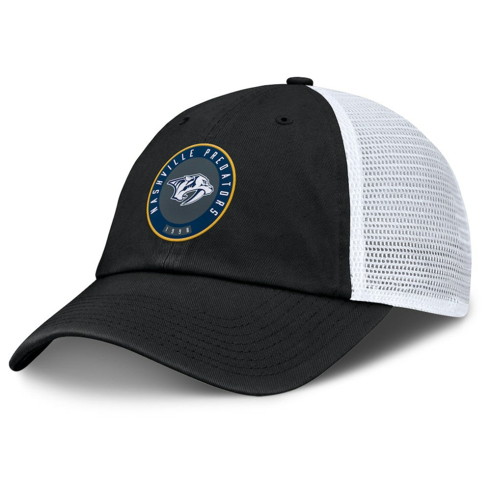 Nashville Predators Fanatics Averie Trucker Adjustable Hat - Black/White - NHL 201193381