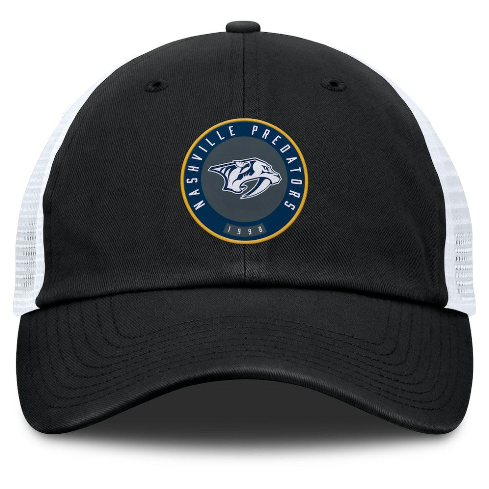 Nashville Predators Fanatics Averie Trucker Adjustable Hat - Black/White - NHL 201193381