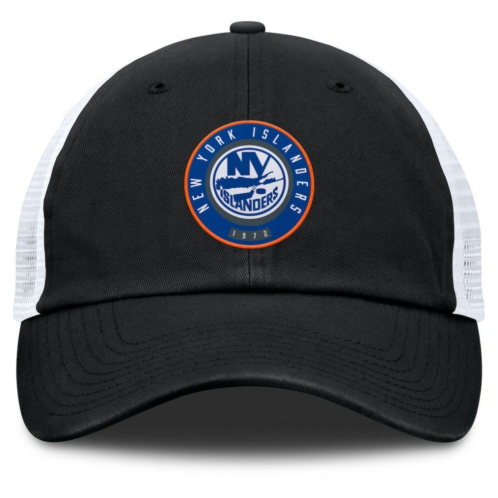 New York Islanders Fanatics Averie Trucker Adjustable Hat - Black/Gray - NHL 201193383