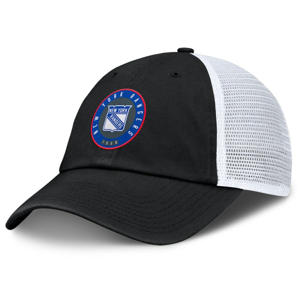 New York Rangers Fanatics Averie Trucker Adjustable Hat - Black/Gray - NHL 201193384