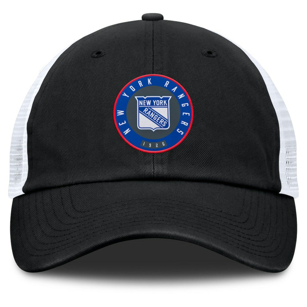 New York Rangers Fanatics Averie Trucker Adjustable Hat - Black/Gray - NHL 201193384