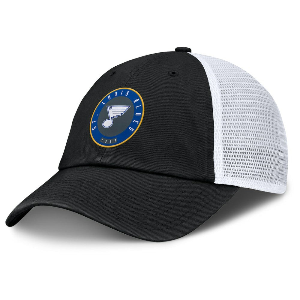 St. Louis Blues Fanatics Averie Trucker Adjustable Hat - Black/White - NHL 201193390
