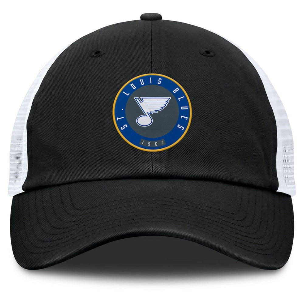 St. Louis Blues Fanatics Averie Trucker Adjustable Hat - Black/White - NHL 201193390