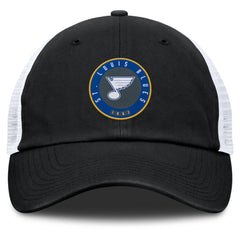 St. Louis Blues Fanatics Averie Trucker Adjustable Hat - Black/White - NHL 201193390