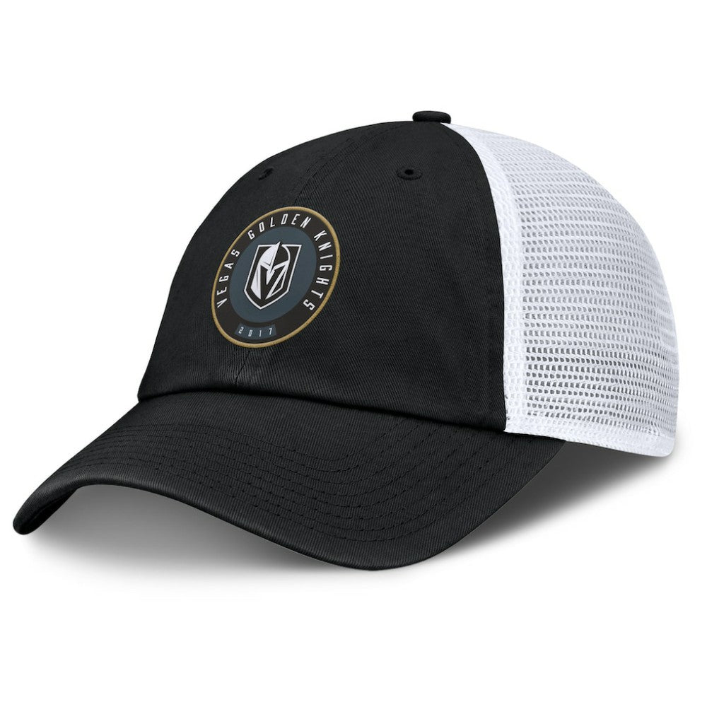 Vegas Golden Knights Fanatics Averie Trucker Adjustable Hat - Black/White - NHL 201193393
