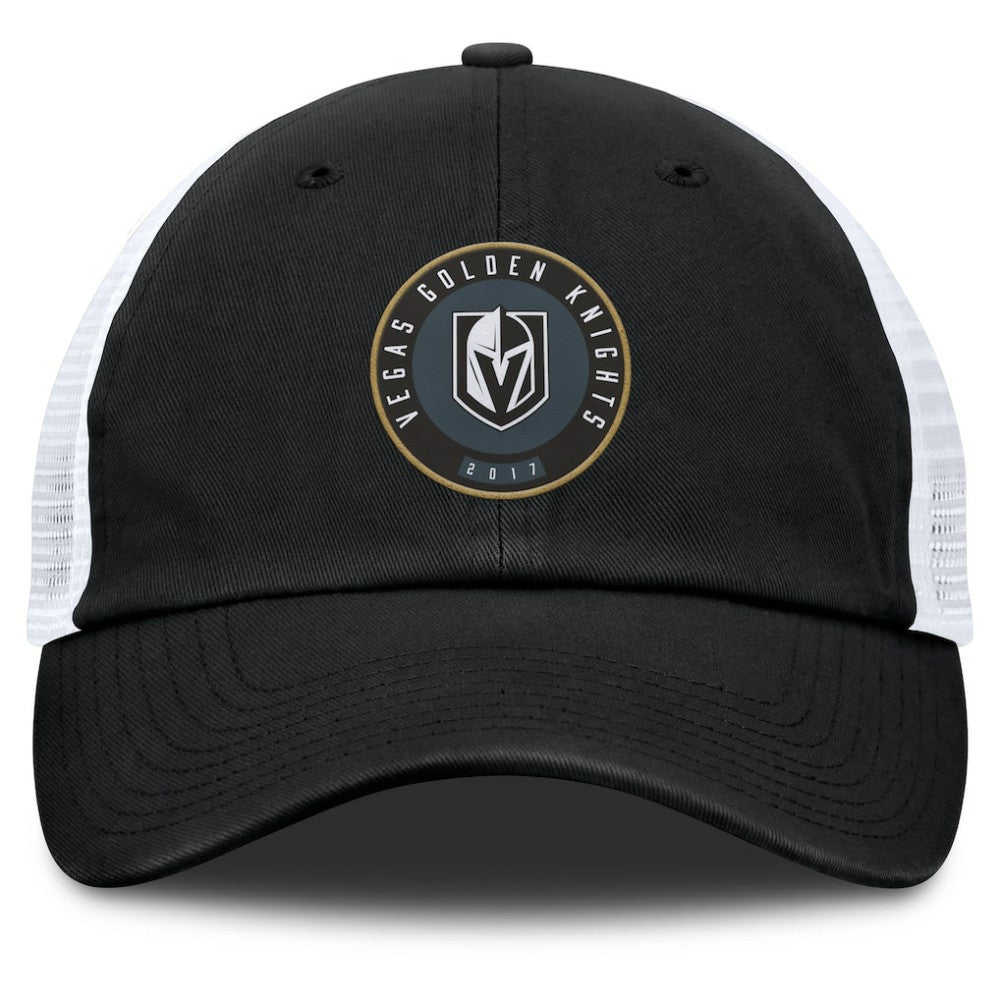 Vegas Golden Knights Fanatics Averie Trucker Adjustable Hat - Black/White - NHL 201193393