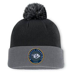 Nashville Predators Fanatics Aspyn Cuffed Knit Hat with Pom - Black - NHL 201193397