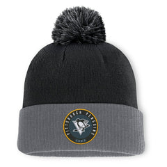 Pittsburgh Penguins Fanatics Aspyn Cuffed Knit Hat with Pom - Black - NHL 201193404