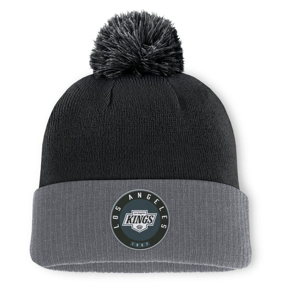 Los Angeles Kings Fanatics Aspyn Cuffed Knit Hat with Pom - Black - NHL 201193426