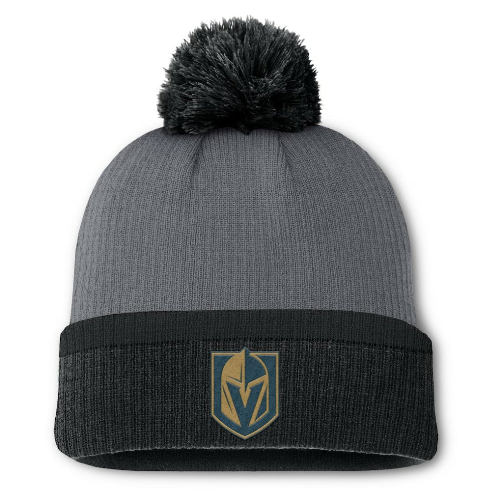 Vegas Golden Knights Fanatics Women's Cuffed Knit Hat with Pom - Charcoal - NHL 201193436