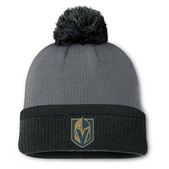 Vegas Golden Knights Fanatics Women's Cuffed Knit Hat with Pom - Charcoal - NHL 201193436