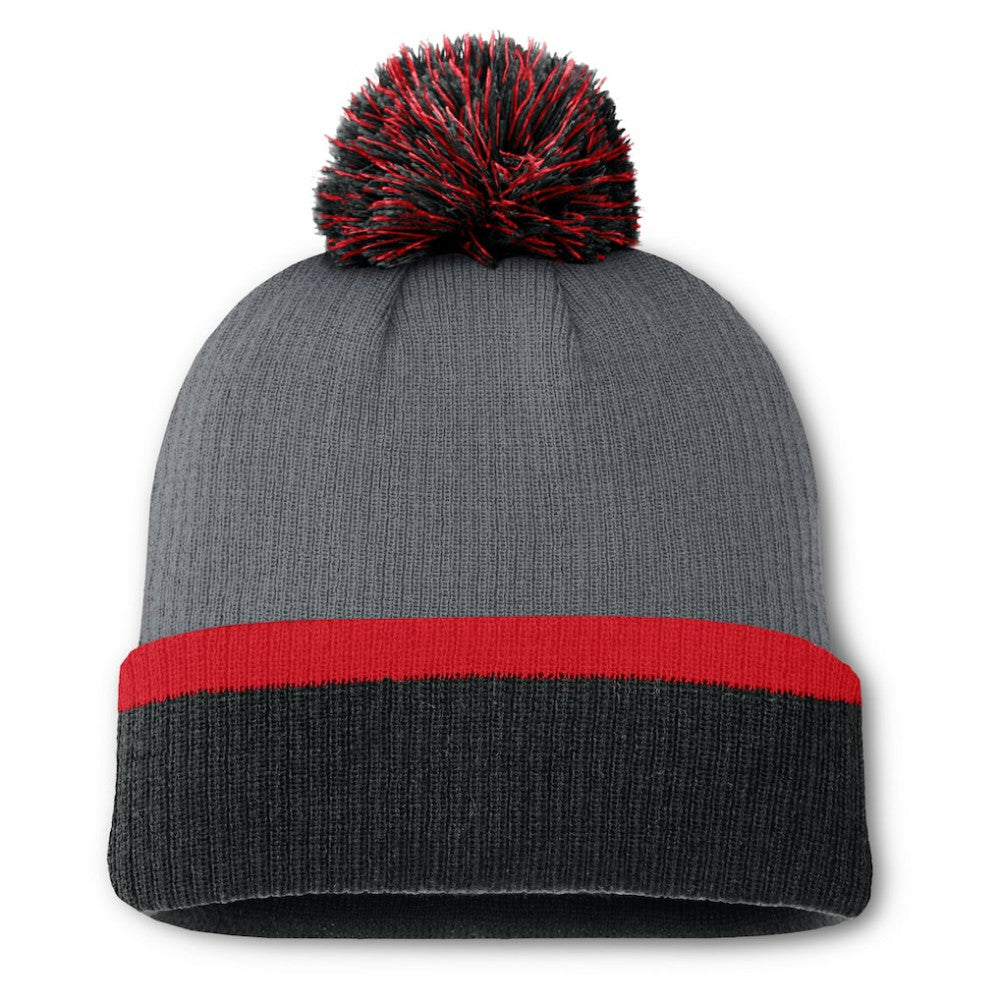Detroit Red Wings Fanatics Women's Cuffed Knit Hat with Pom - Charcoal - NHL 201193437