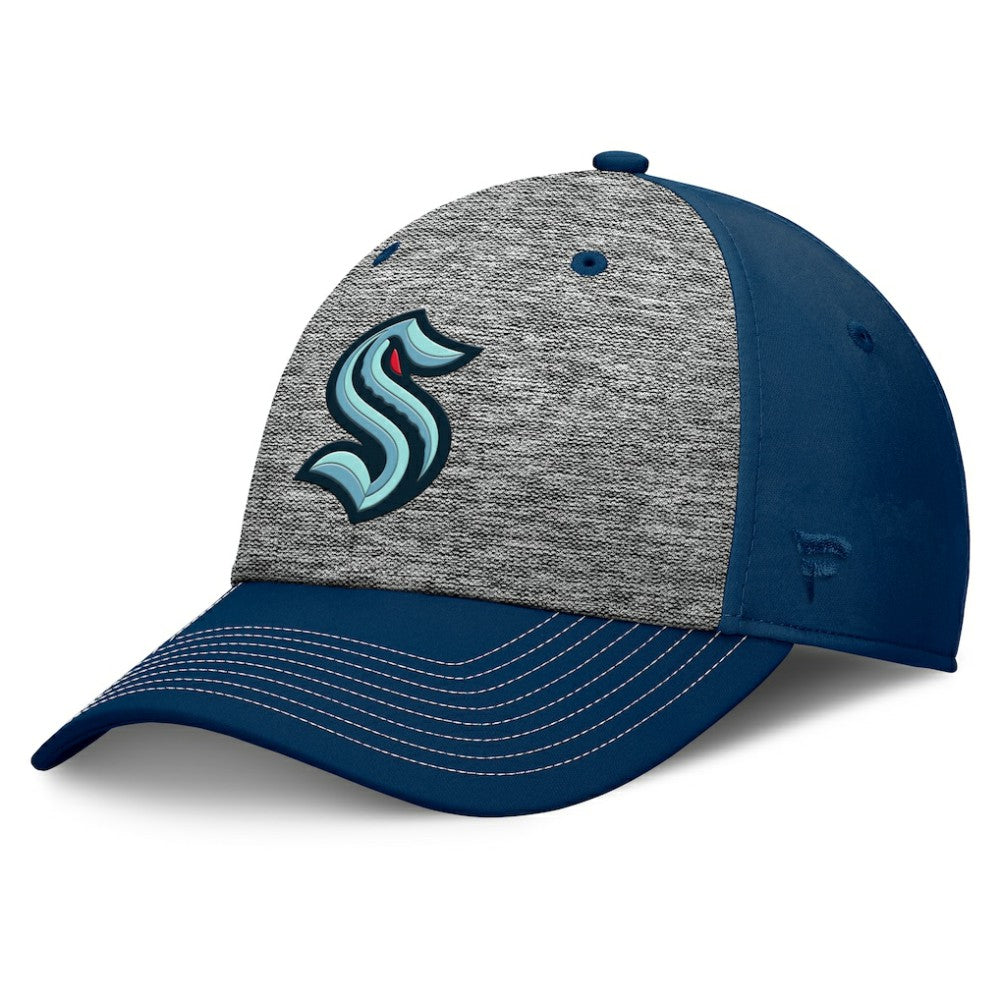 Seattle Kraken Fanatics Fundamental Top Shelf 2-Tone Flex Hat - Gray/Navy - NHL 201193461