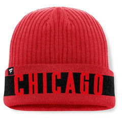 Chicago Blackhawks Fanatics Blueliner Cuffed Knit Hat - Red - NHL 201193498