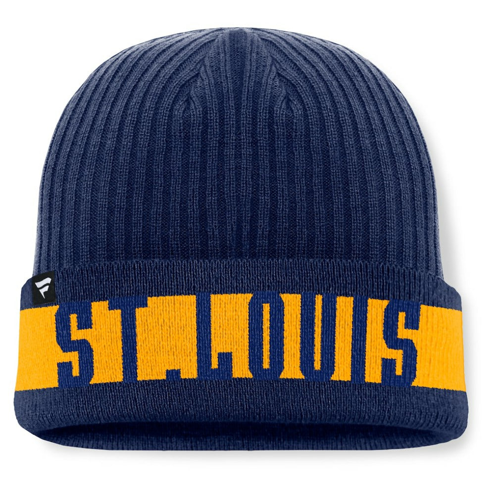 St. Louis Blues Fanatics Blueliner Cuffed Knit Hat - Blue - NHL 201193510
