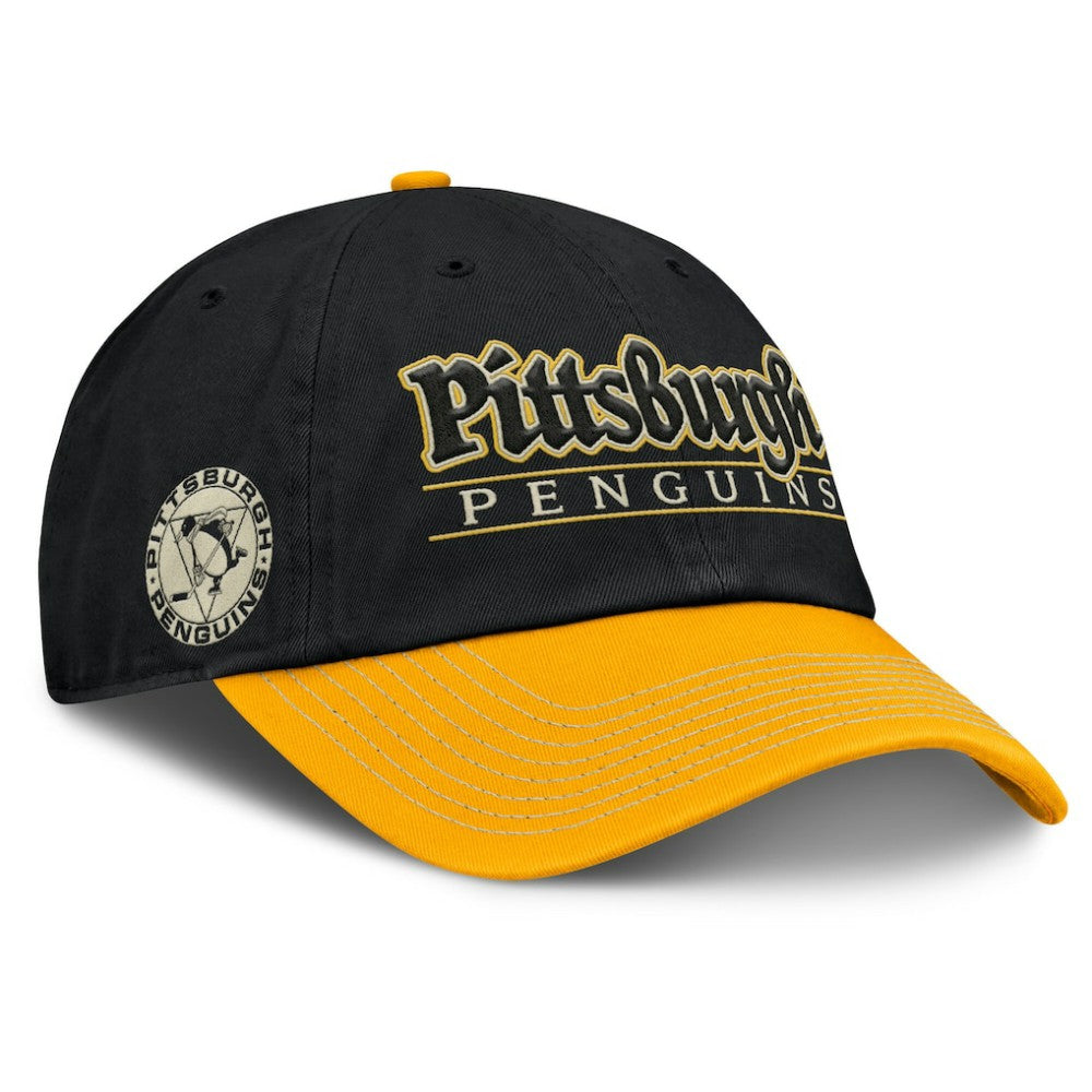 Pittsburgh Penguins Fanatics Heritage Home Ice Two-Tone Adjustable Hat - Black/Gold - NHL 201193520