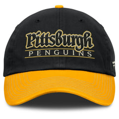 Pittsburgh Penguins Fanatics Heritage Home Ice Two-Tone Adjustable Hat - Black/Gold - NHL 201193520