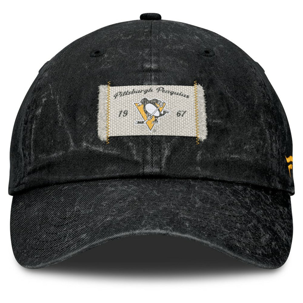 Pittsburgh Penguins Fanatics Women's Heritage Away Game Adjustable Hat - Black - NHL 201193523