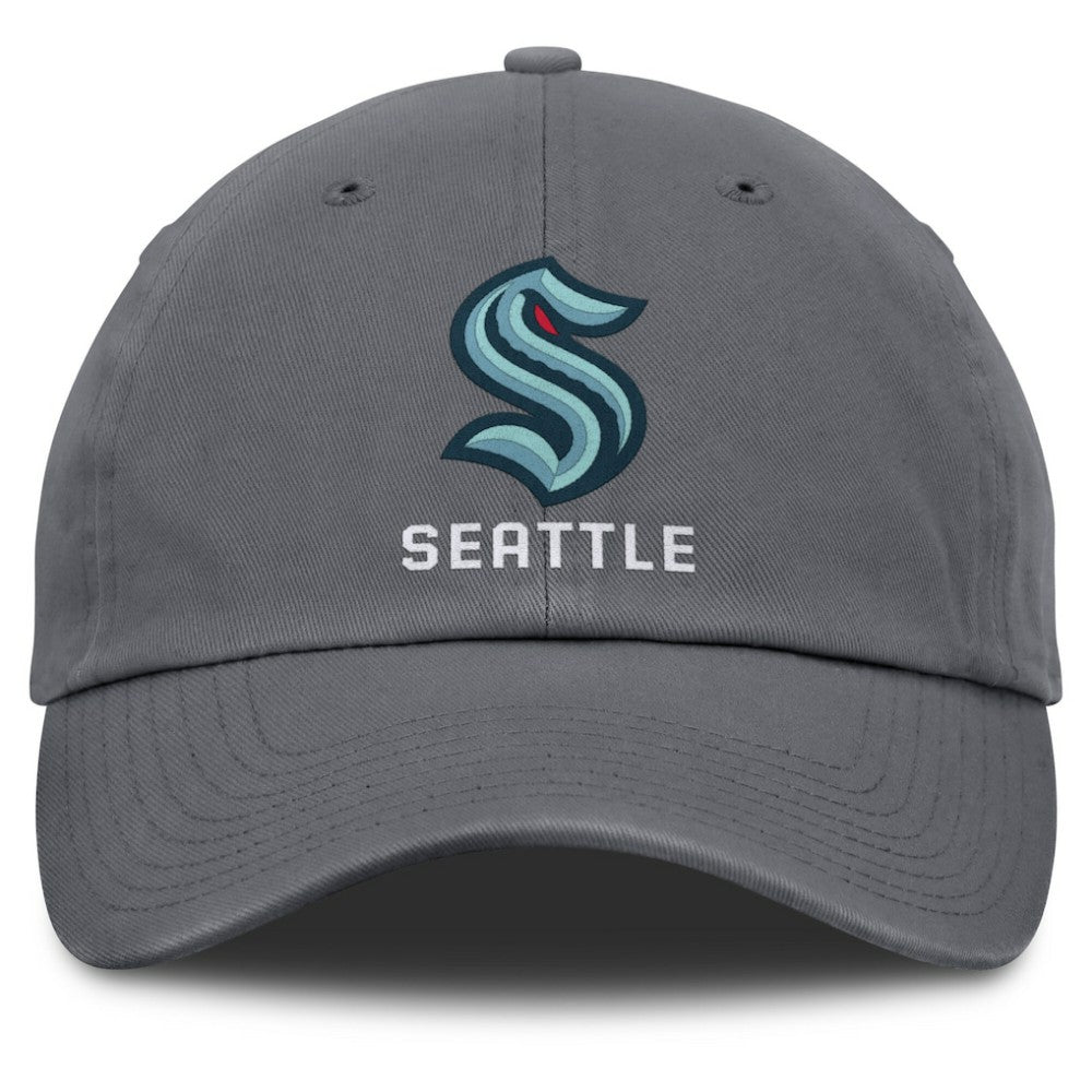 Seattle Kraken Fanatics Washed Adjustable Hat - Charcoal - NHL 201193601